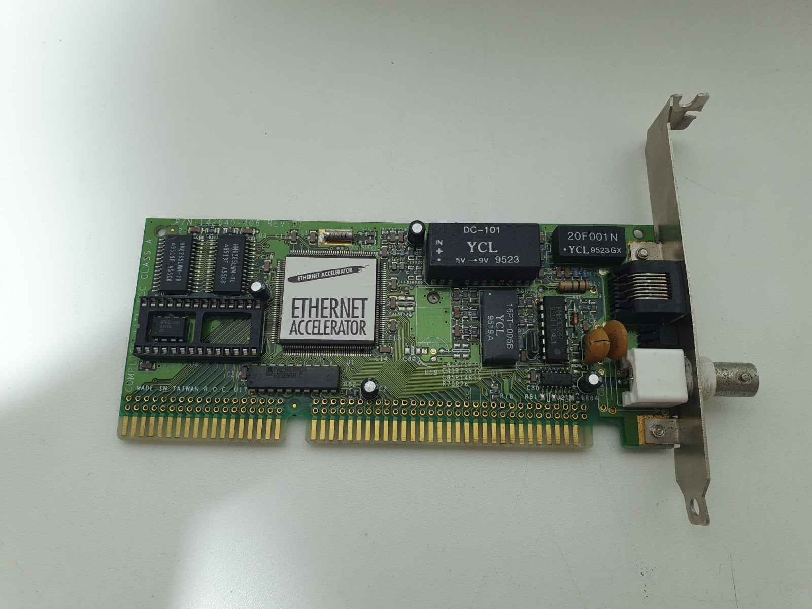 Vintage ISA Ethernet netwerkkaart - BNC/RJ45 combo, Intern, Gebruikt, ., Ophalen of Verzenden