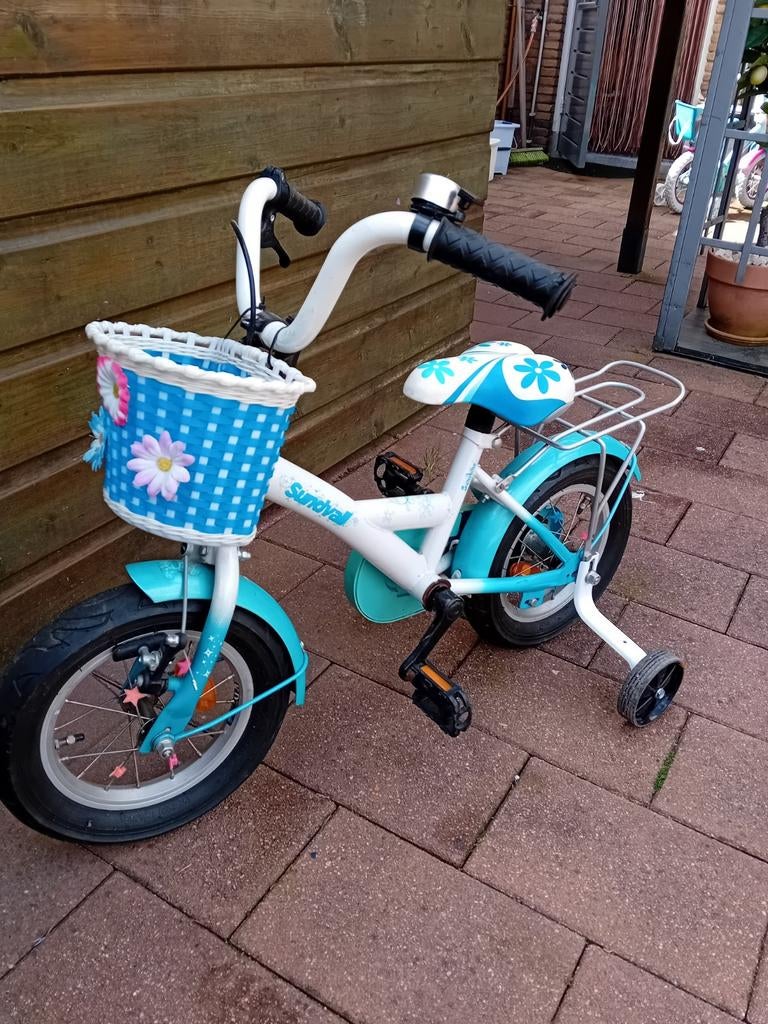 Kinderfietsje 12 inch merk Sundval, Fietsen en Brommers, Fietsen | Kinderfietsjes, Terugtraprem, Zijwieltjes, Gebruikt, Minder dan 16 inch