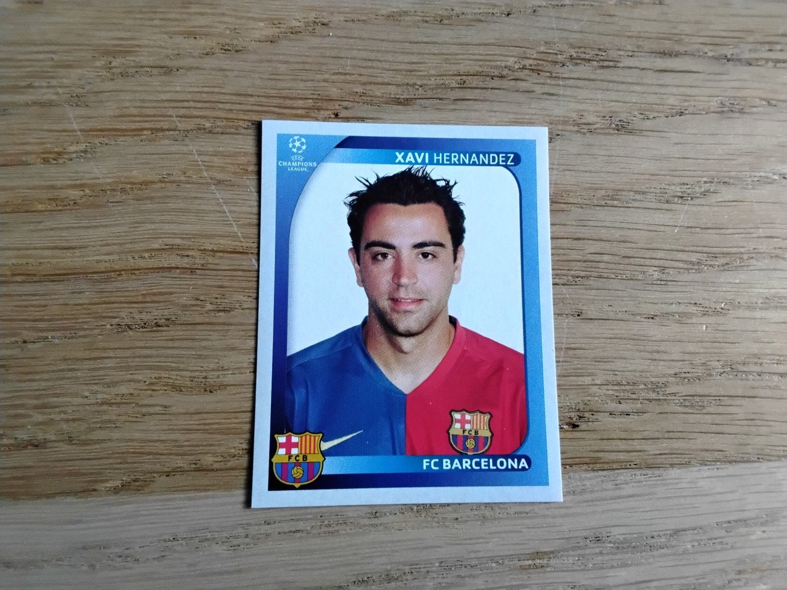Xavi Hernández Panini sticker Champions League 2008-2009, Ophalen of Verzenden, Zo goed als nieuw, Buitenlandse clubs, Poster, Plaatje of Sticker