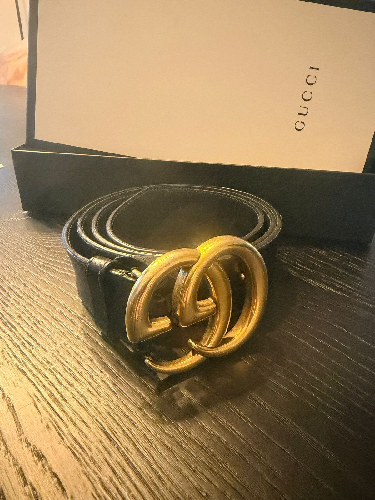 Gucci riem zwart met gouden Gesp maat 105, Kleding | Dames, Riemen en Ceinturen, Ophalen, 100 cm of meer, Zwart, Tailleriem