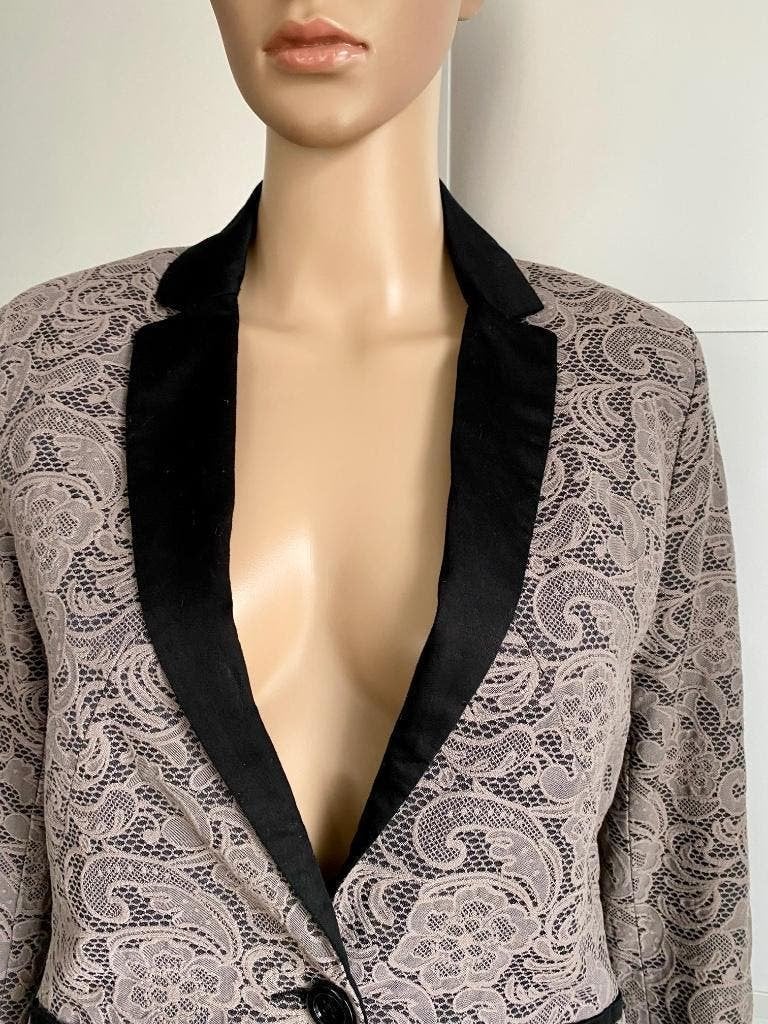 G231 Yaya: maat 38=M jasje kant blazer colbert blazer grijs, Maat 38/40 (M), Ophalen of Verzenden, Zo goed als nieuw, Yaya
