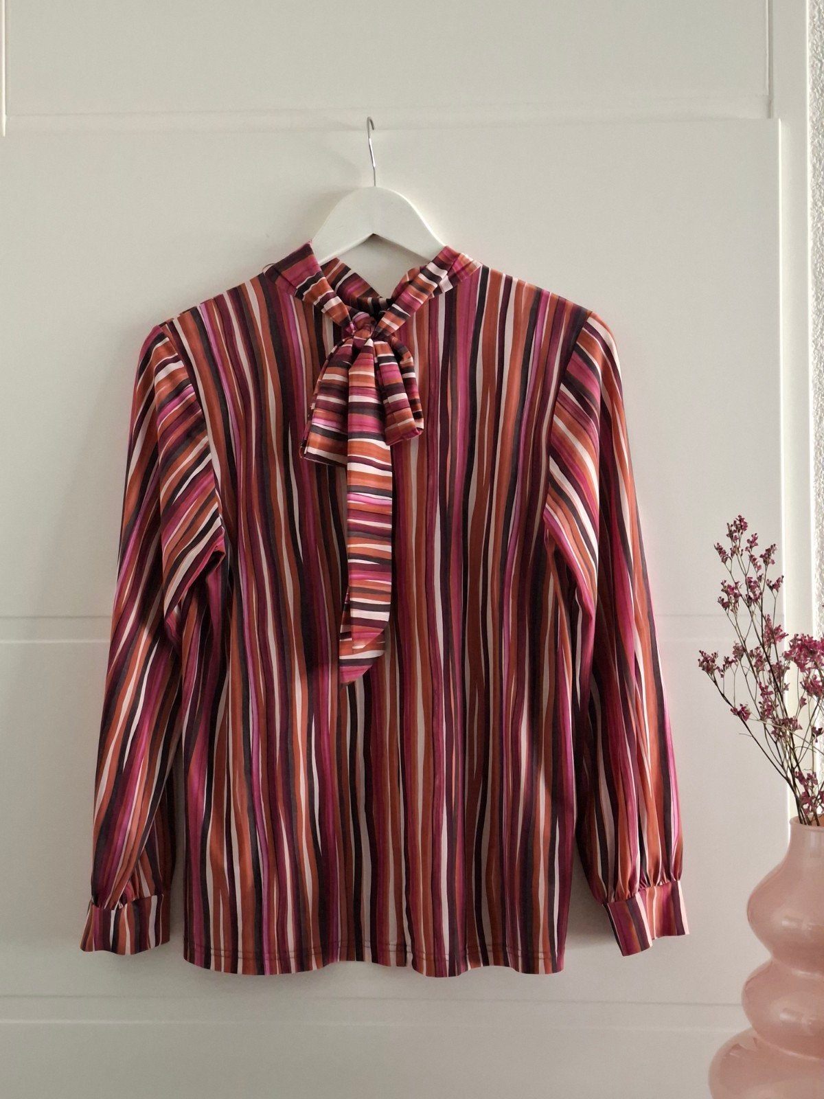 Studio Anneloes blouse M |Travelstof |Roze/rood |Casualchic, Maat 38/40 (M), Studio Anneloes, Ophalen of Verzenden, Zo goed als nieuw