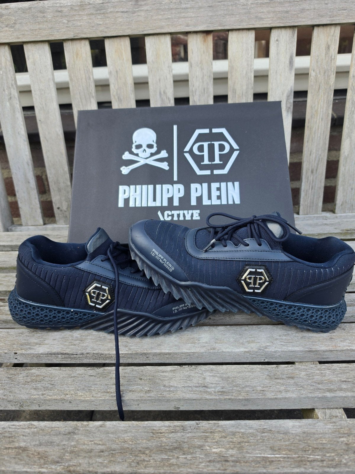 philipp plein sneaker hexagon runner maat 44 dark blue, Ophalen of Verzenden, Blauw