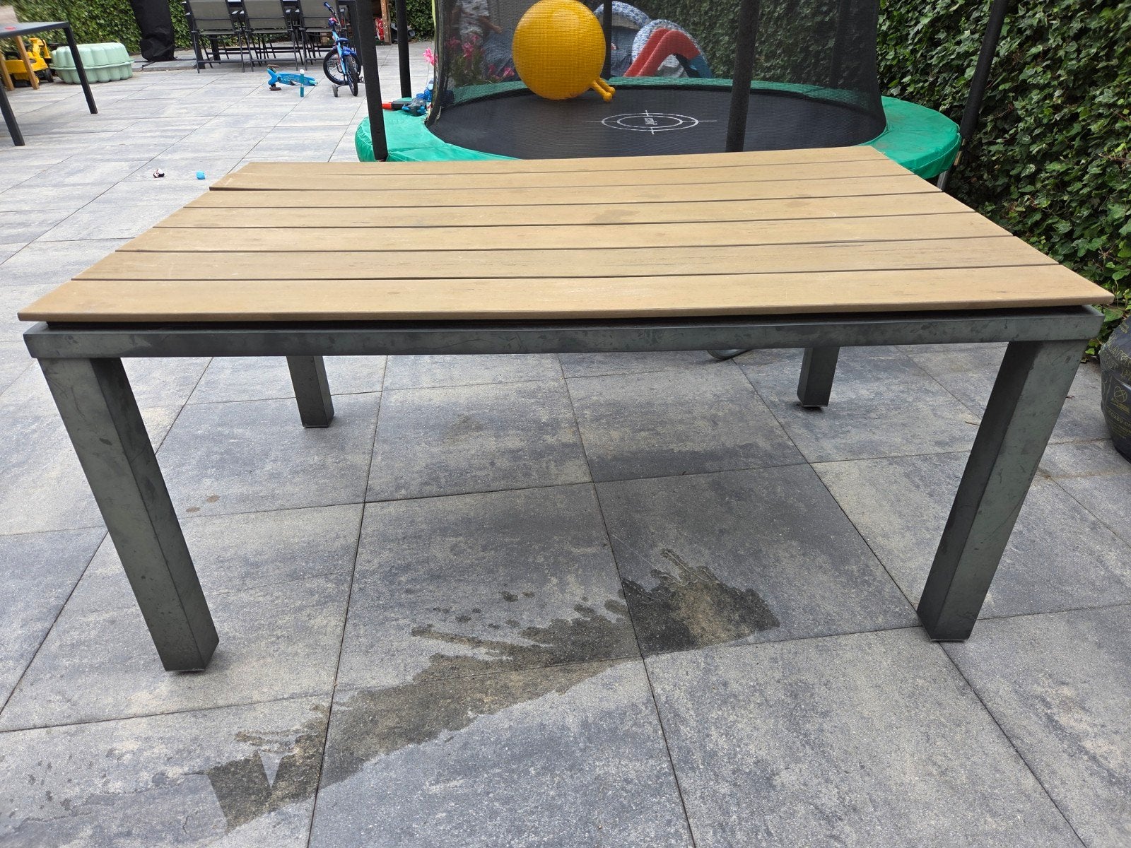 GRATIS Tuintafel 160 x 100 cm, Tuin en Terras, Ophalen, Gebruikt, Rechthoekig, Kunststof