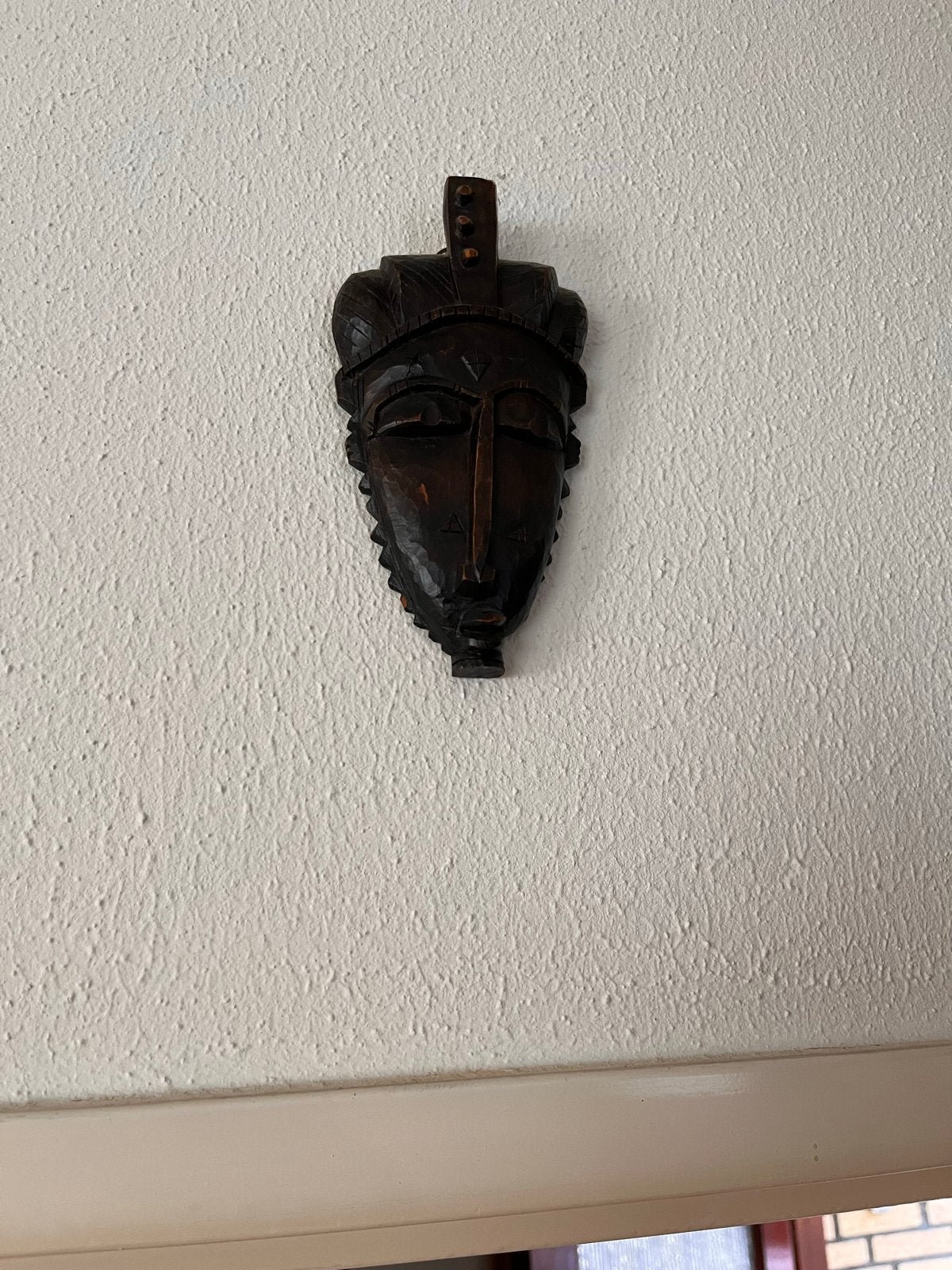 Afrikaans houten masker - Wanddecoratie, Hout, Bruin, Afrika, Masker