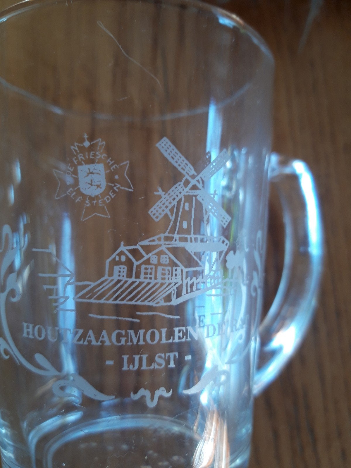 Theeglas Houtzaagmolen De Rat IJlst, Ophalen, Overige typen, Overige stijlen, Glas