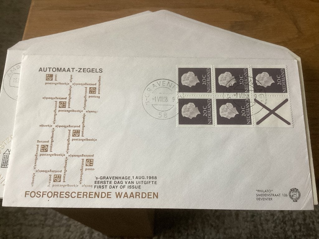 No3816 postzegelboekje pb6 1-8-1968 Nederland jaargangen fdc, Ophalen of Verzenden, Onbeschreven, Nederland