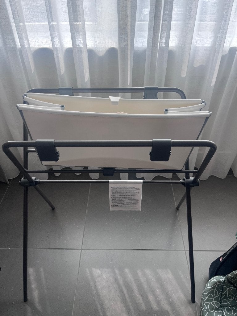 Stokke standaard + badje en new born set, Nieuw, Badje, Standaard, Ophalen