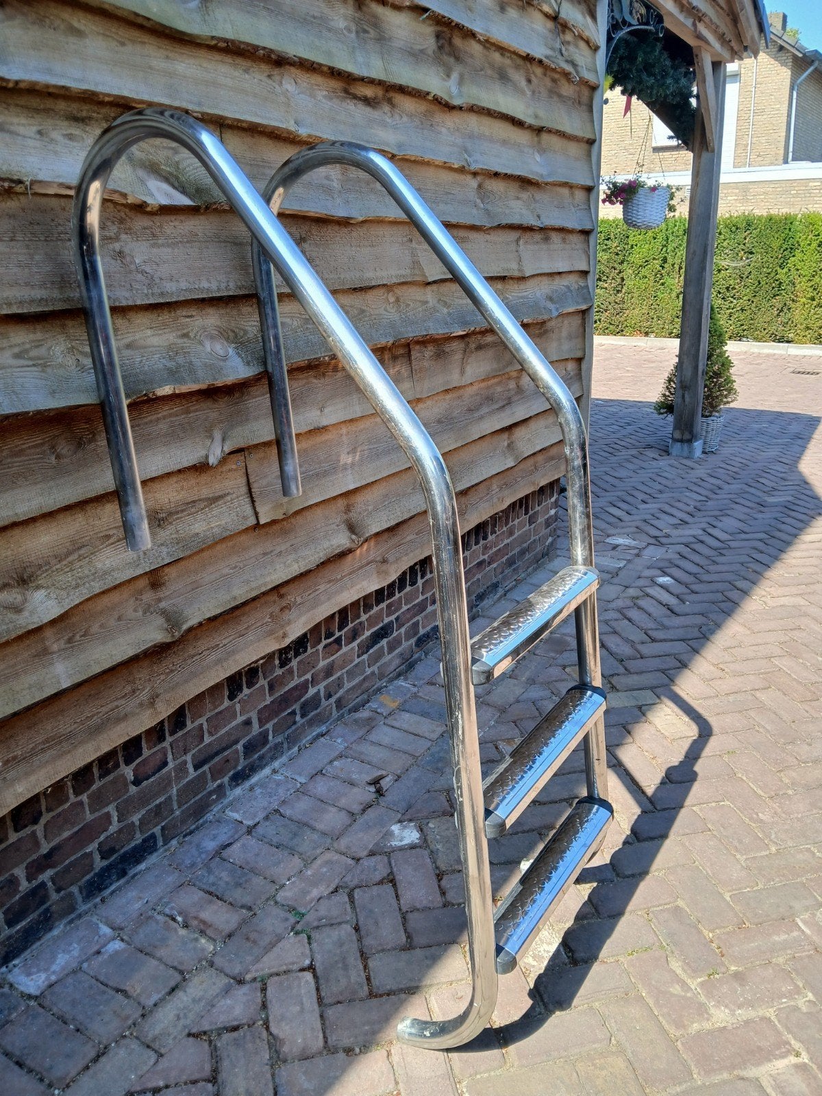 Rvs zwembadtrap zwembadladder roestvrijstale trap, Ophalen of Verzenden, Ladder