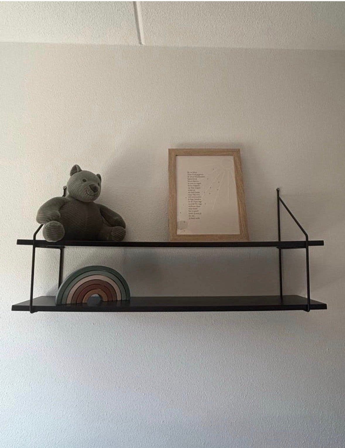 Zwart wandrek Retro Black, Huis en Inrichting, Woonaccessoires | Wandplanken en Boekenplanken, Ophalen, Zo goed als nieuw
