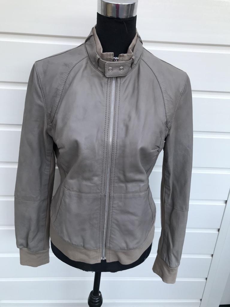 Taupe leren jas van Arma, Overige kleuren, Verzenden, Arma, Maat 42/44 (L)