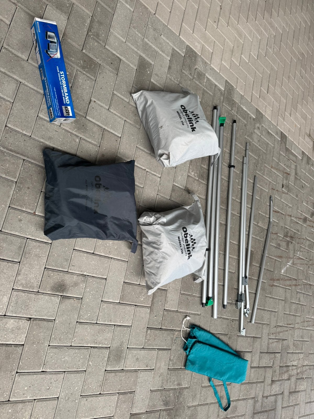2x Obelink model 250 zijwand en Obelink All Weather voorwand, Caravans en Kamperen, Kampeeraccessoires, Zo goed als nieuw, Verzenden