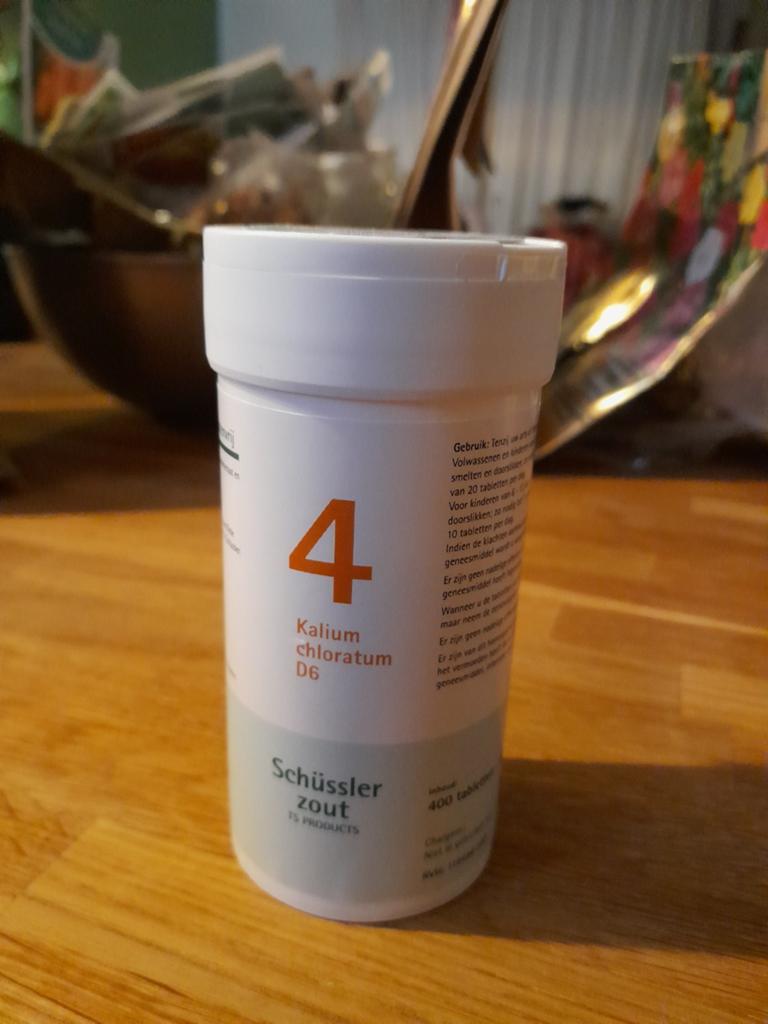 Schüssler Zout nr. 4 Kalium chloratum D6 - 400 tabletten, Ophalen of Verzenden, Nieuw, Poeder of Drank