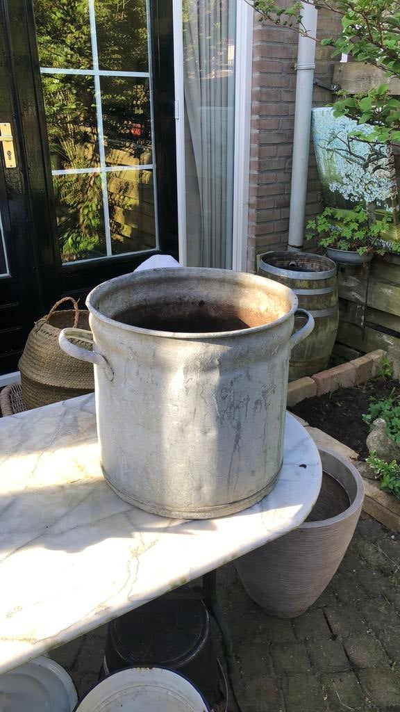 Zinken wasketel, Minder dan 30 cm, Rond, Ophalen of Verzenden, Zo goed als nieuw