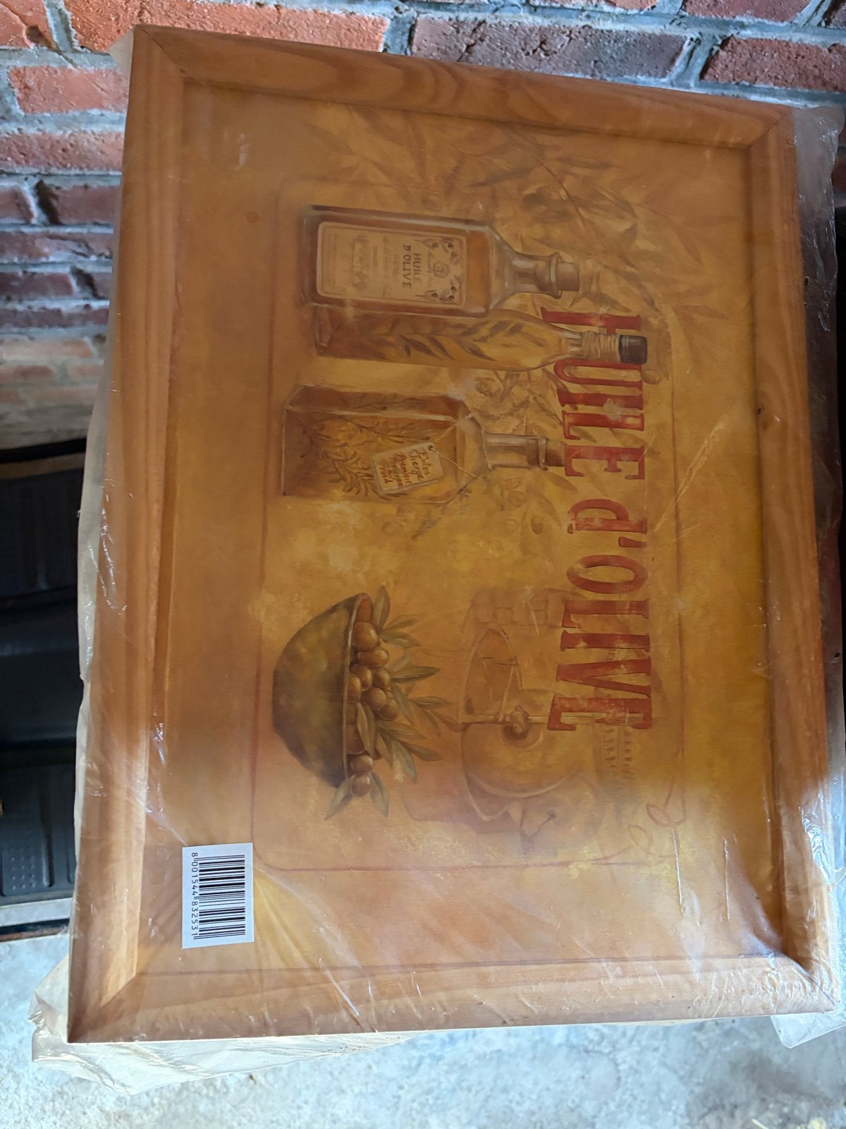 Kussen met dienblad., Ophalen of Verzenden, Gebruikt, Bruin, Hout