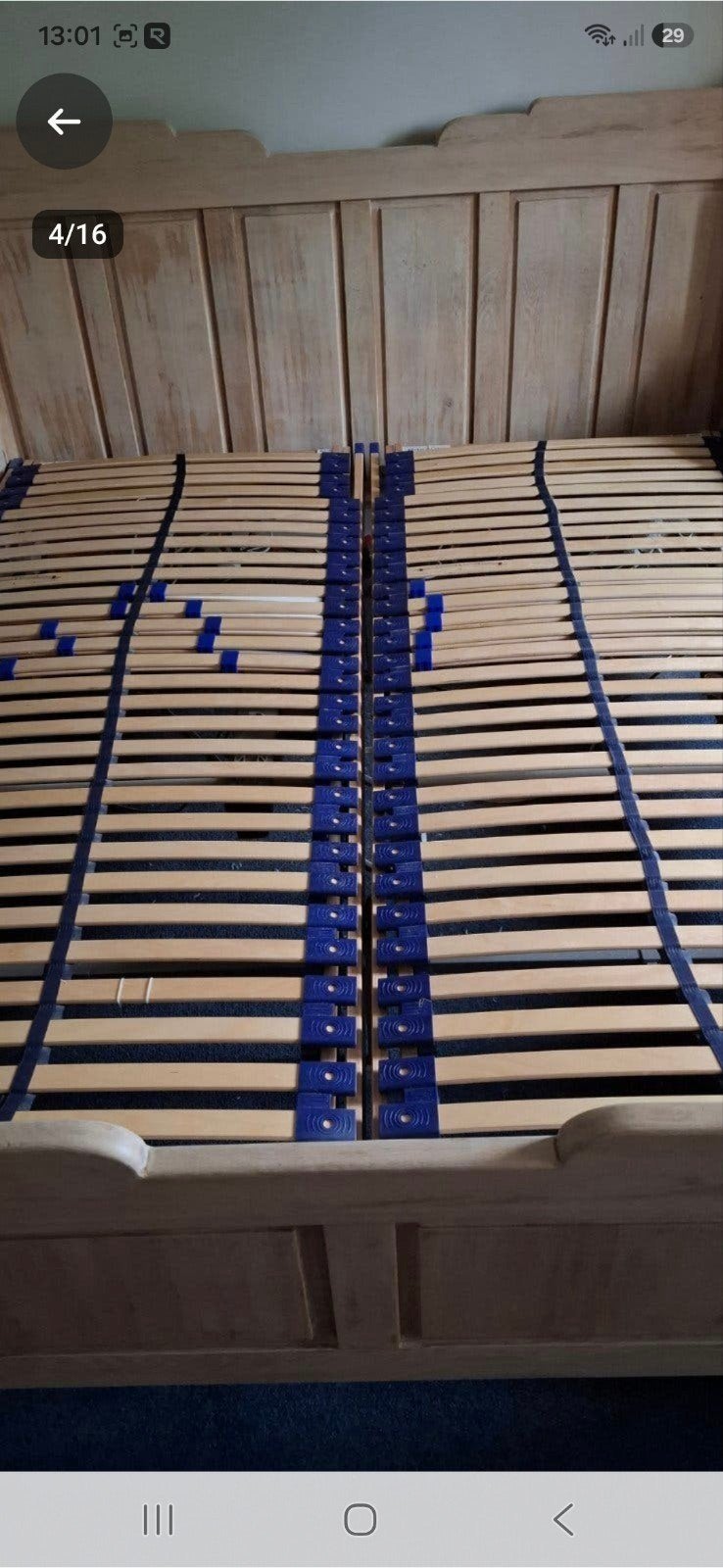 Verstelbare lattenbodem 180 x 210 cm met afstandsbediening, Ophalen, Gebruikt, 210 cm, Tweepersoons