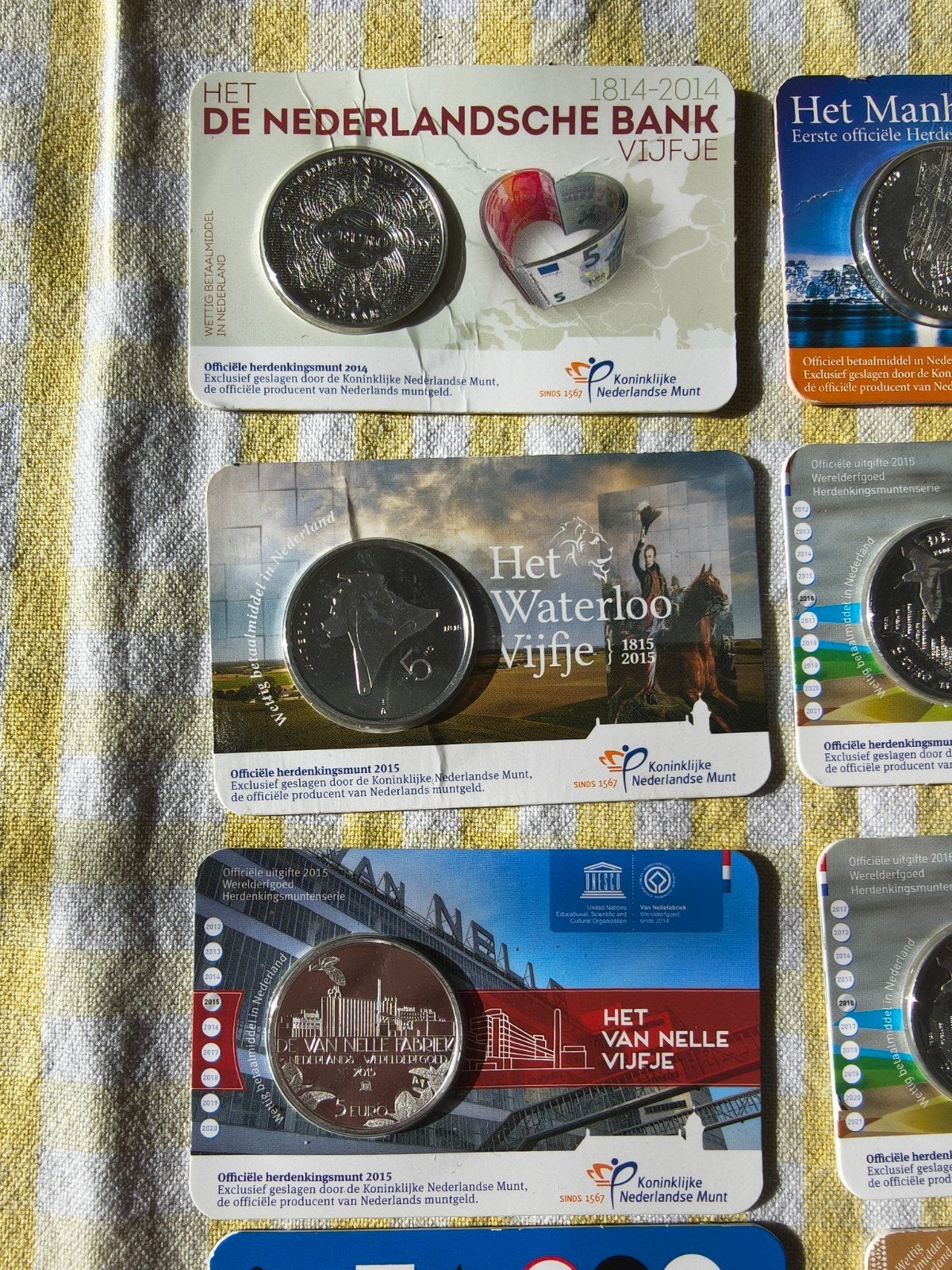 Collectie van 18 Nederlandse Herdenkingsmunten: 5 en 10, Ophalen, Koningin Beatrix, 5 gulden, Setje