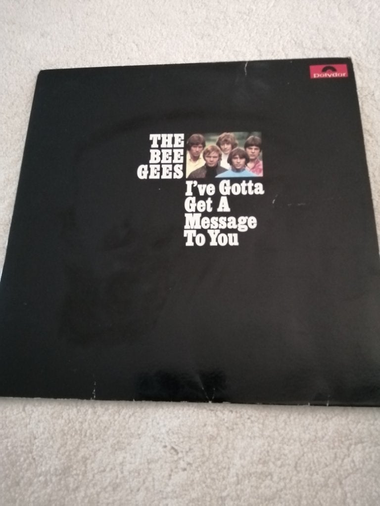 Lp The Bee Gees–"I’ve Gotta Get A Message to You"Boek en Pla, Ophalen of Verzenden, Gebruikt, 12 inch