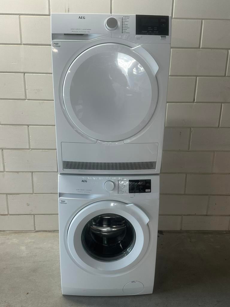 Nette Aeg wasmachine / condensdroger set Garantie📞🚚✅🤩, Ophalen of Verzenden, Zo goed als nieuw, Voorlader, 85 tot 90 cm