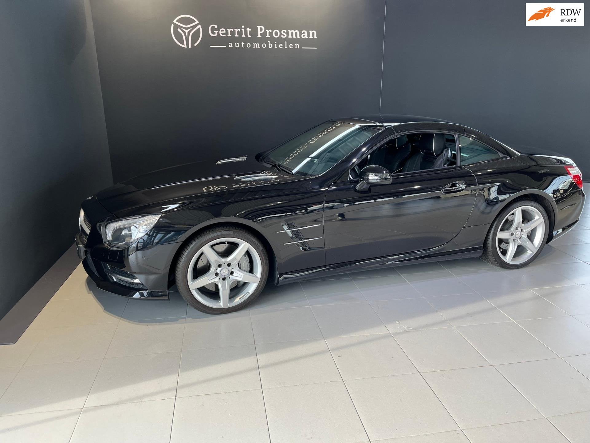Mercedes-Benz SL-klasse 500 V8 AMG | 6.505 km! | Gecert. his, Auto's, Gebruikt, Cabriolet, Automatische klimaatregeling, Zwart