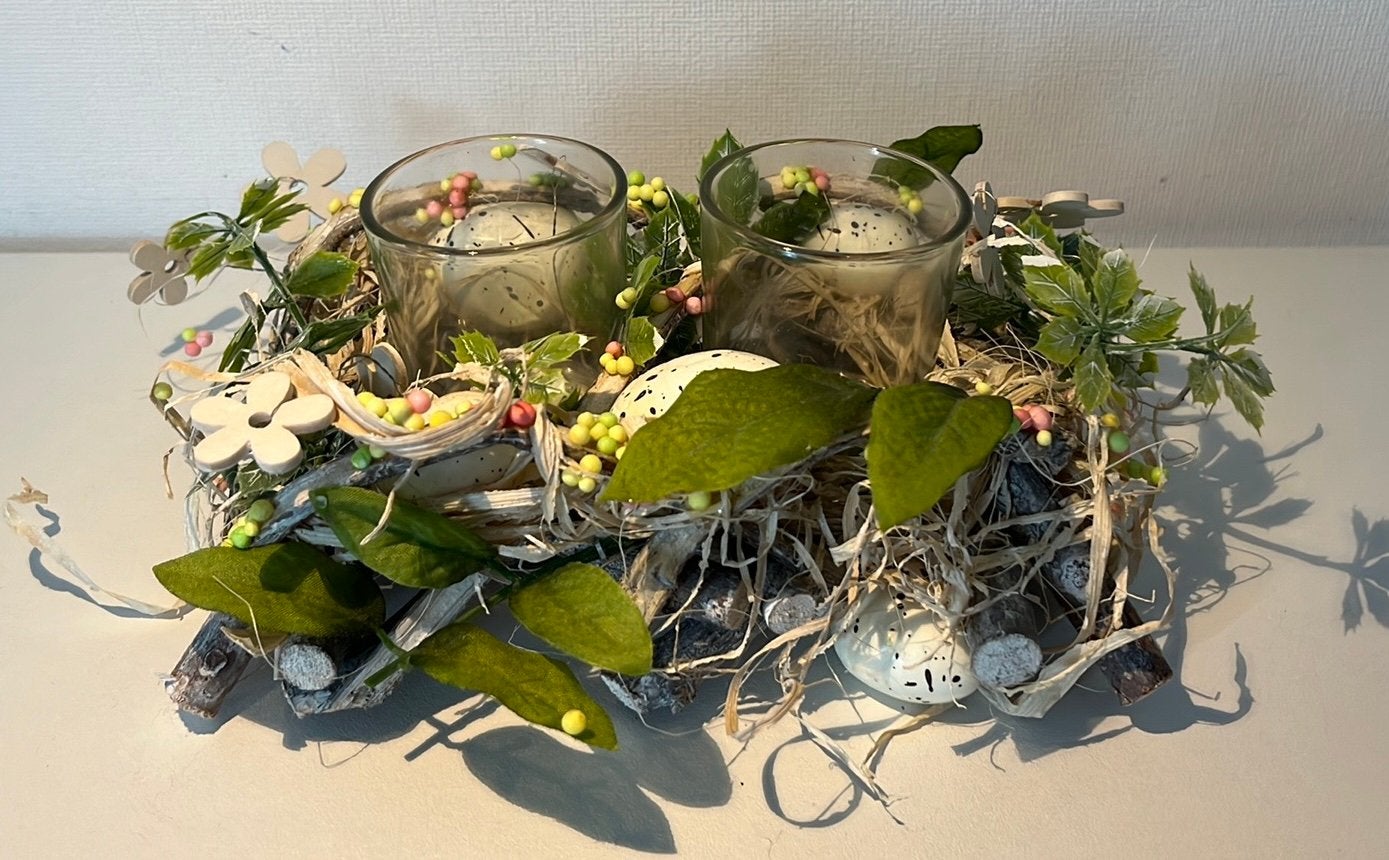 Decoratie stukje met theelichtjes, Huis en Inrichting, Ophalen, Gebruikt, Overige typen, Overige materialen
