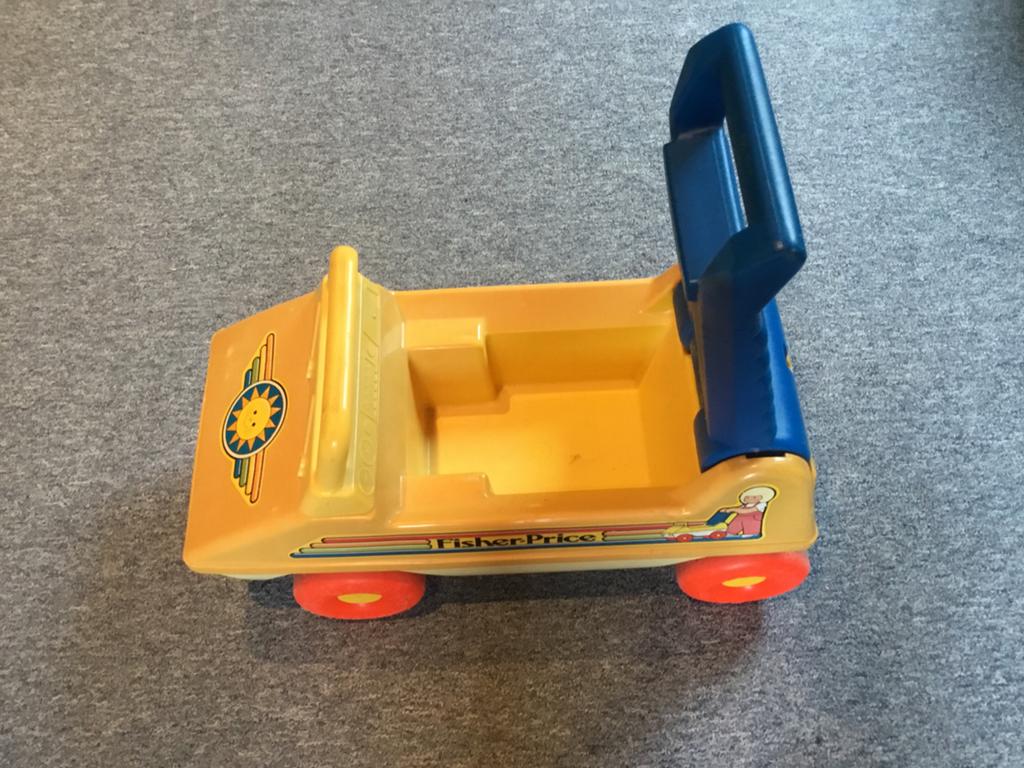 Vintage Fisher-Price Duwkar/Loopwagen, Ophalen, Zo goed als nieuw