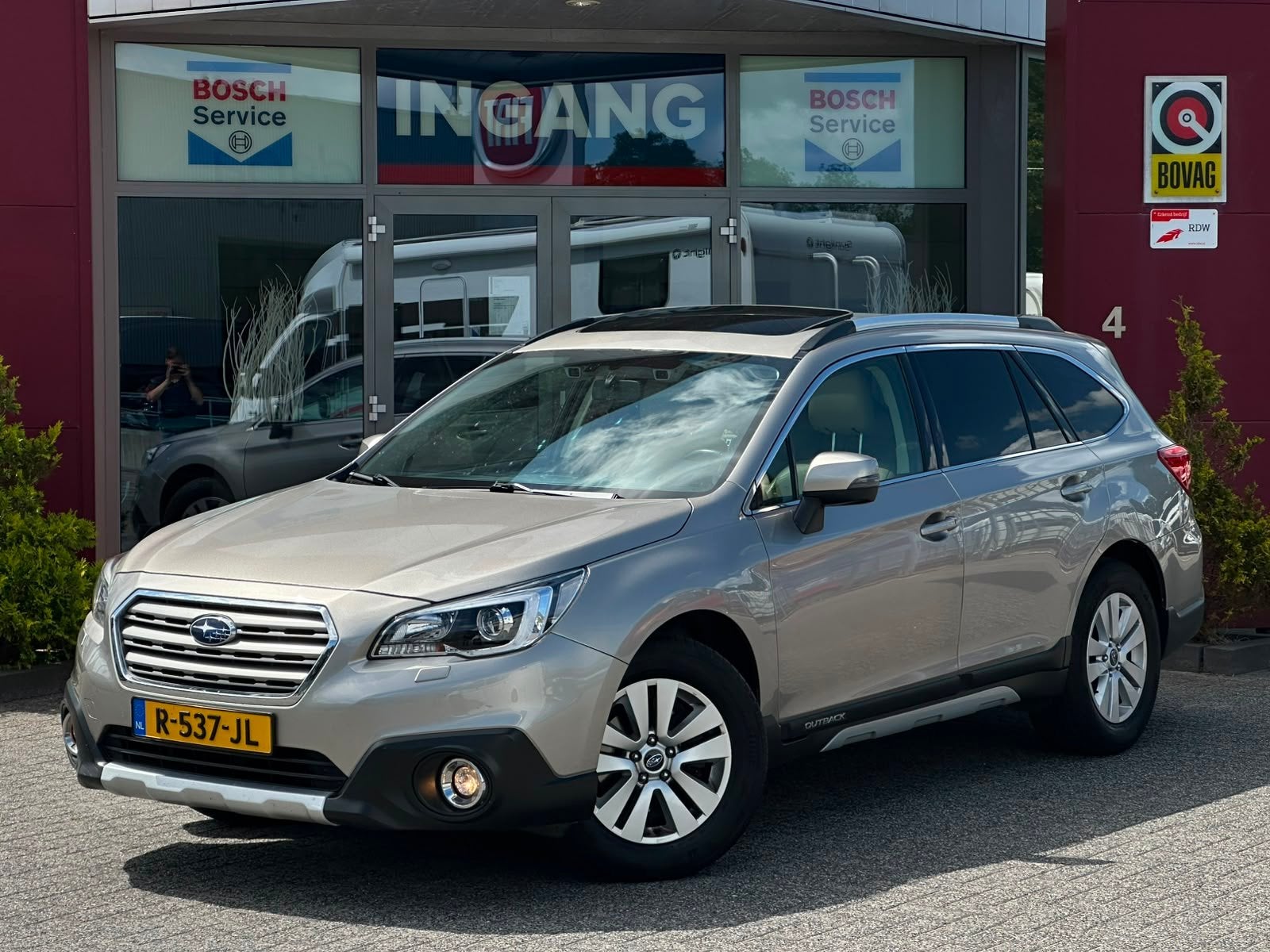 Subaru Outback 2.0D | Pano | ACC | Trekhaak (bj 2015), Auto's, Subaru, Automaat, 1998 cc, Beige, 150 pk
