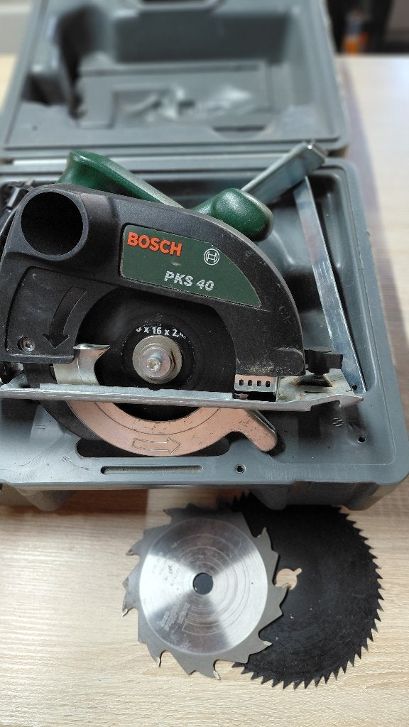 Bosch PKS 40 cirkelzaag 550 watt, Ophalen, Gebruikt, Cirkelzaag, 30 tot 70 mm