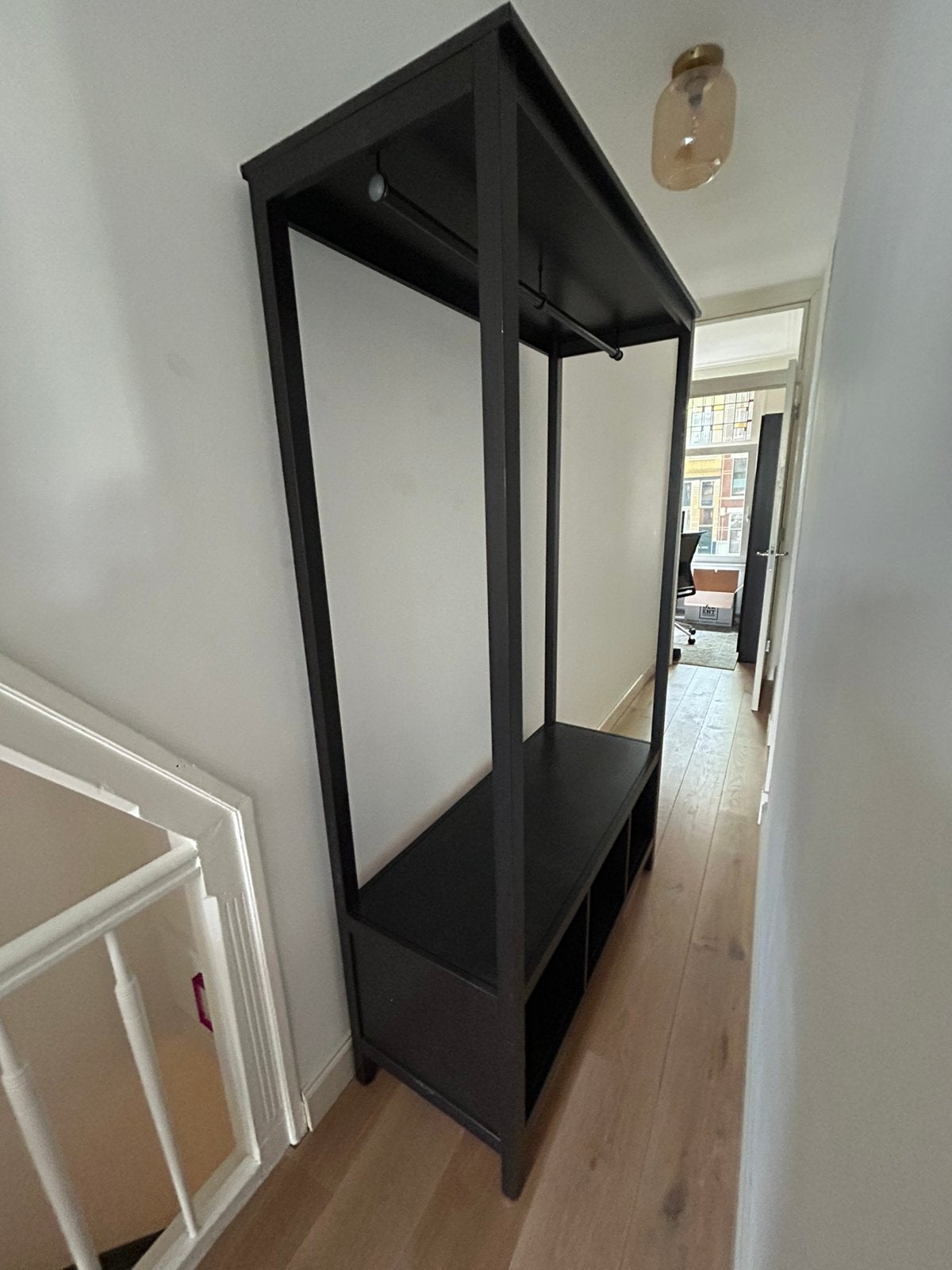 Hemnes open kledingkast/rek ikea, 200 cm of meer, Zo goed als nieuw, Hout, Ophalen