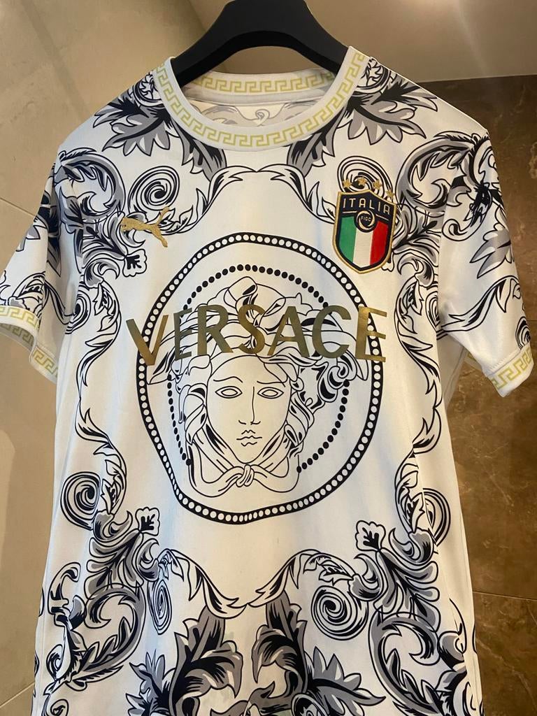 Versace x Puma Italia voetbalshirt Maat S, Ophalen of Verzenden, Zo goed als nieuw, Maat 46 (S) of kleiner, Wit