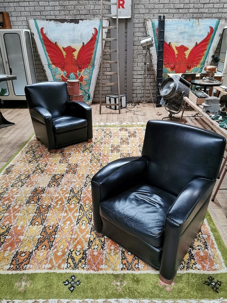 Poltrona Frau vintage design leren fauteuils + bankstel, Ophalen, Gebruikt, 75 tot 100 cm, 50 tot 75 cm