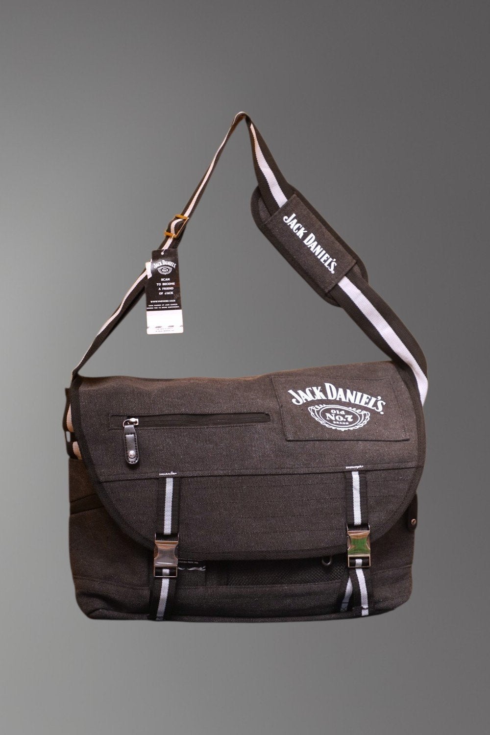 Nieuwe Jack Daniel's Zwarte Canvas Laptop Messenger Bag, Kleding | Heren, Riemen en Ceinturen, Ophalen of Verzenden, Nieuw, Zwart