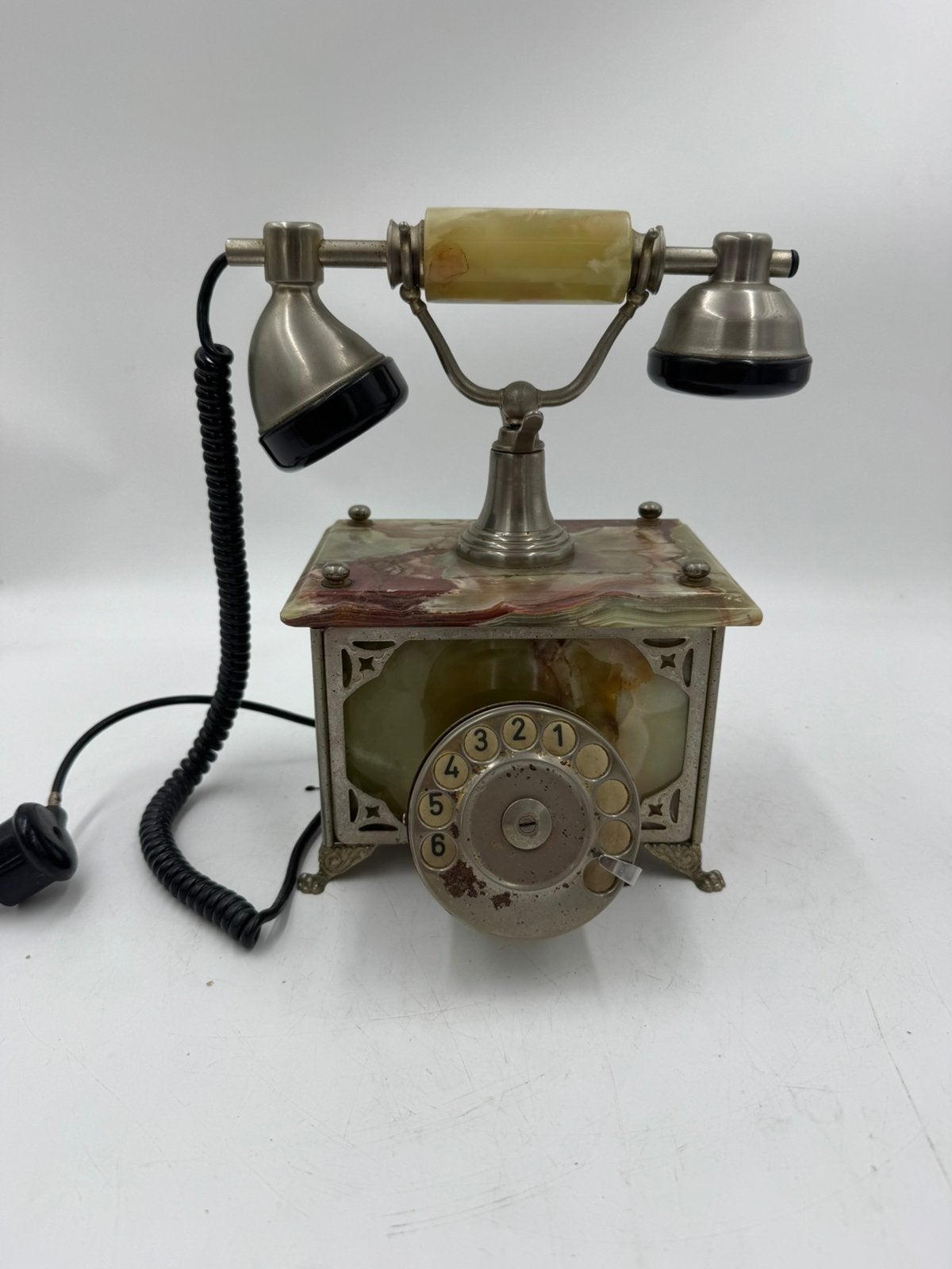 Vintage Retro Telefoon | Onyx Marmer in Metalen Frame, Ophalen of Verzenden, Huis en Inrichting