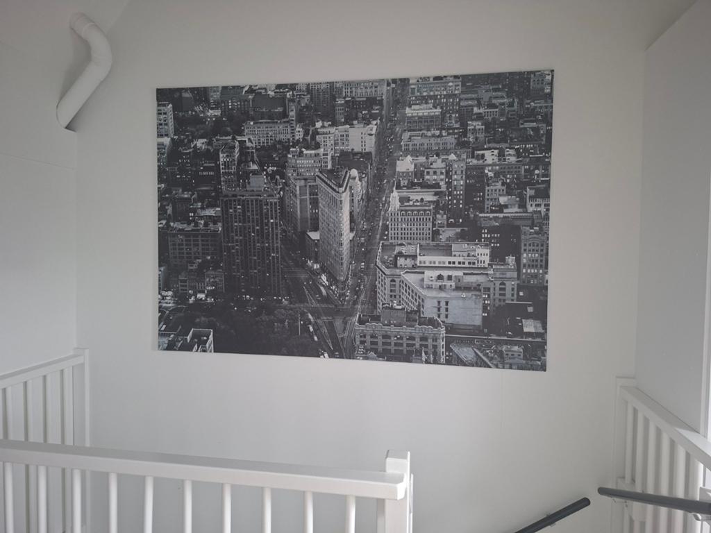 Groot Canvas Schilderij New York City Zwart-Wit 200x140cm, Ophalen