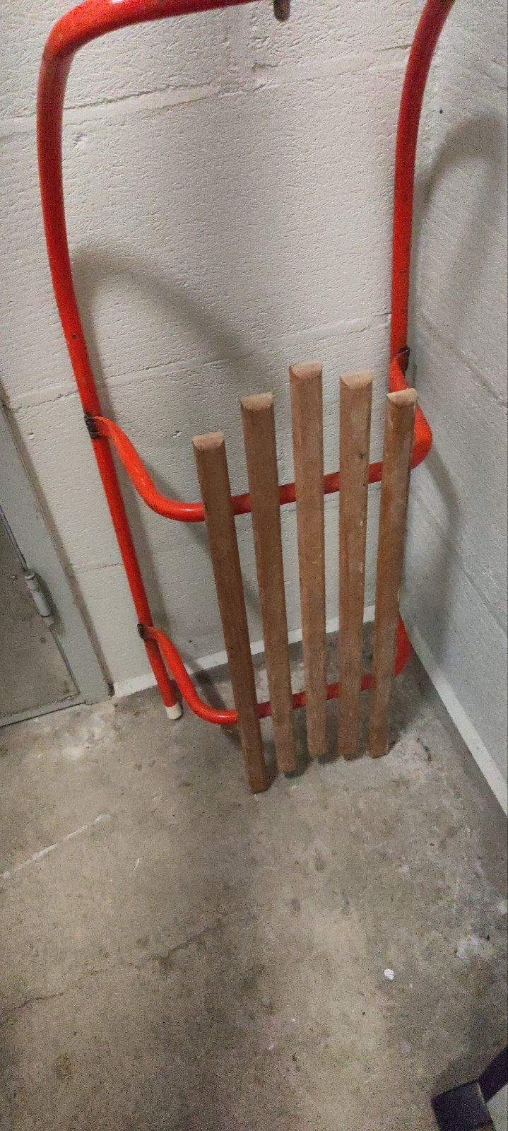 Vintage Rodel Slee met Houten Latten, Kinderen en Baby's, Speelgoed | Buiten | Sleeën, Ophalen of Verzenden