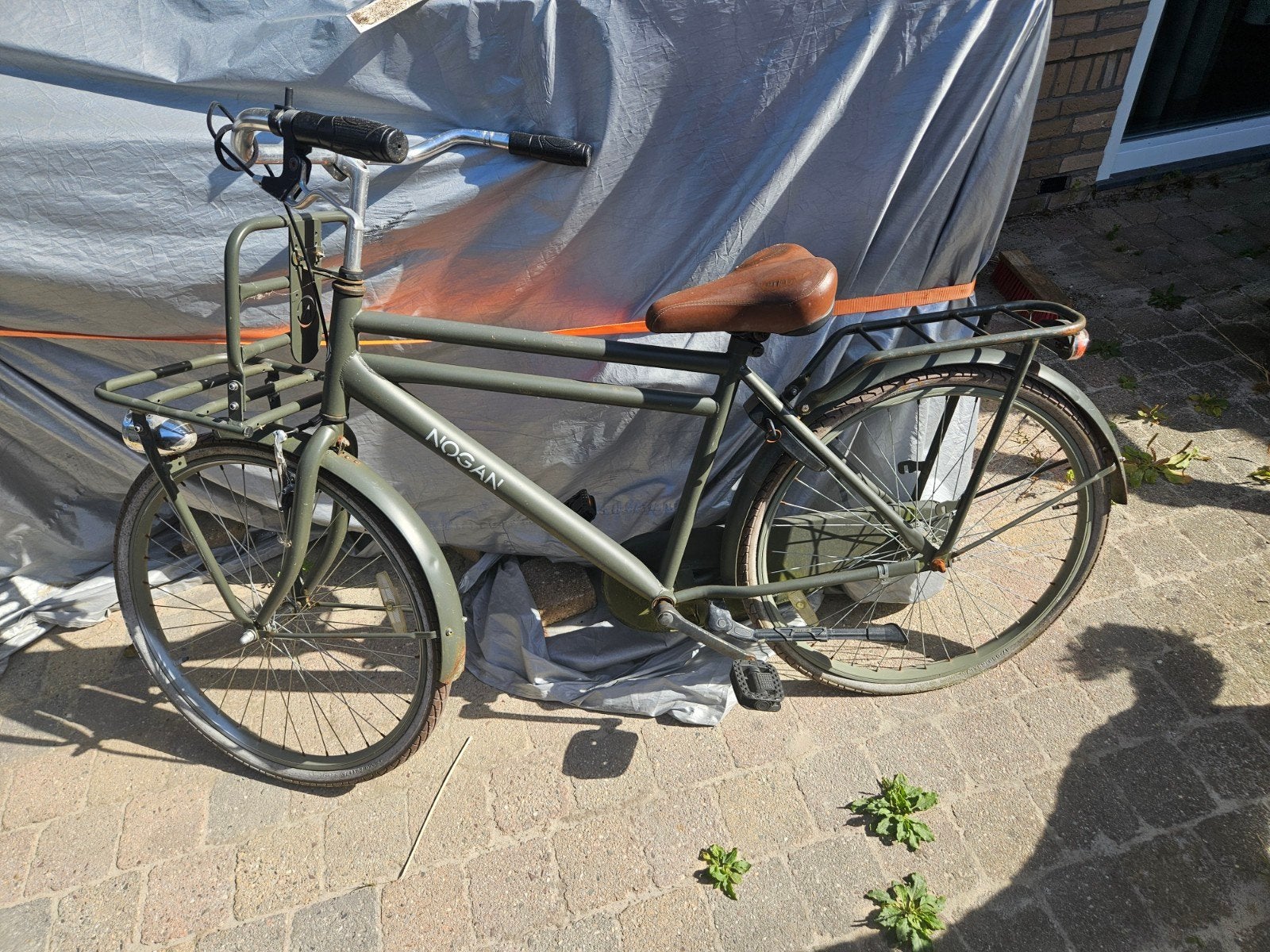 Nogan transportfiets met lekke band, Ophalen of Verzenden, Gebruikt, Overige merken