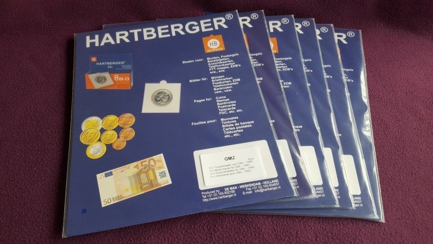 Hartberger schutbladen (tussenbladen), Postzegels en Munten, Munten en Bankbiljetten | Toebehoren, Verzamelmap, Ophalen of Verzenden