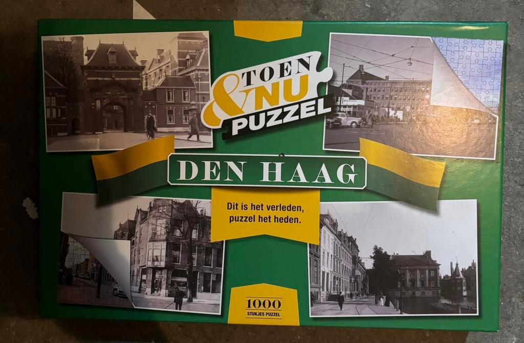 Den Haag toen en nu puzzel, Ophalen of Verzenden, 500 t/m 1500 stukjes, Zo goed als nieuw, Legpuzzel
