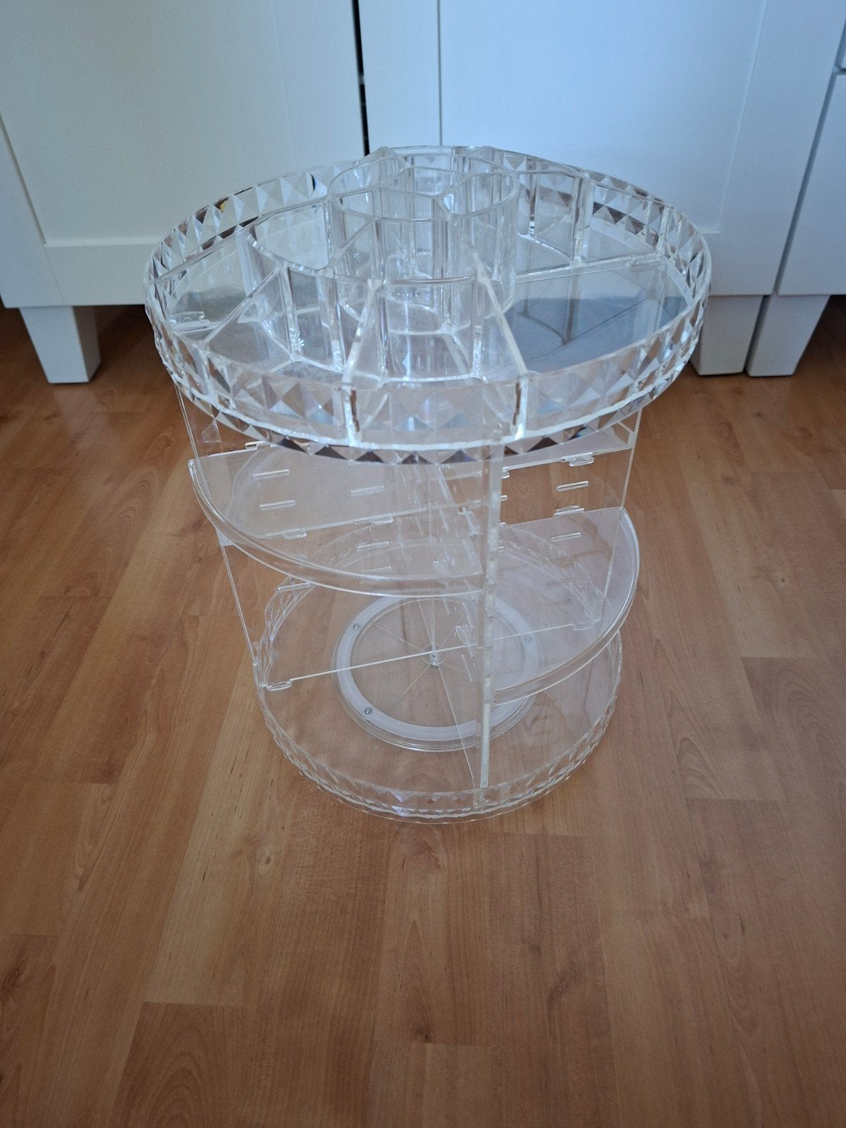 Draaibare make-up organizer van acryl, Ophalen of Verzenden, Zo goed als nieuw, Wit, Hardcase