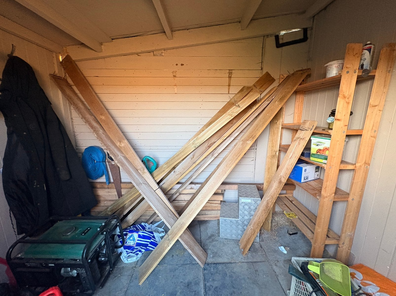 10 vlonderplanken, Ophalen, Minder dan 25 mm, Zo goed als nieuw, Pallet