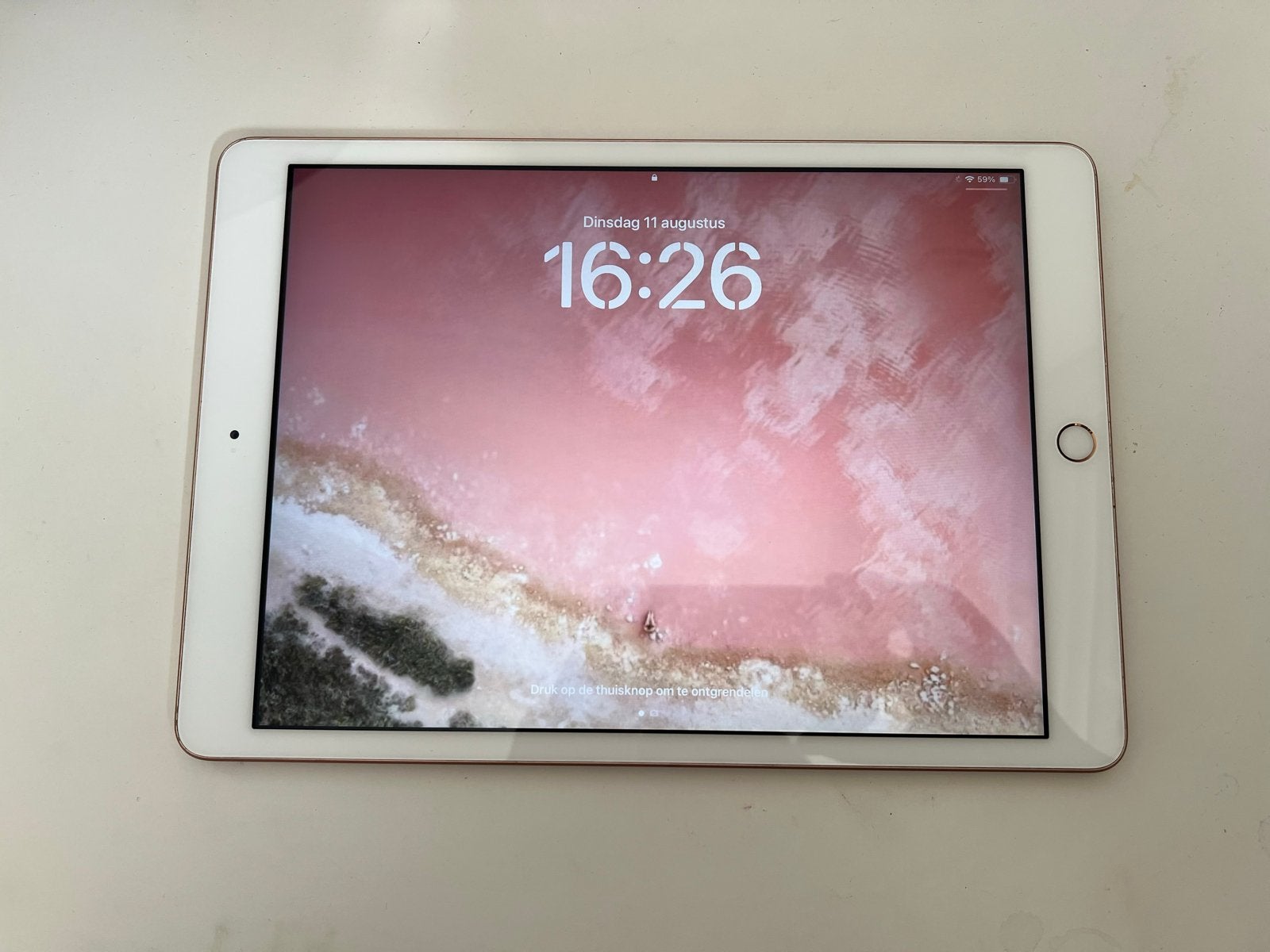 Gouden Apple iPad 7e generatie 32GB WiFi + hoesje, Computers en Software, Apple iPads, 32 GB, Apple iPad, Zo goed als nieuw, Ophalen