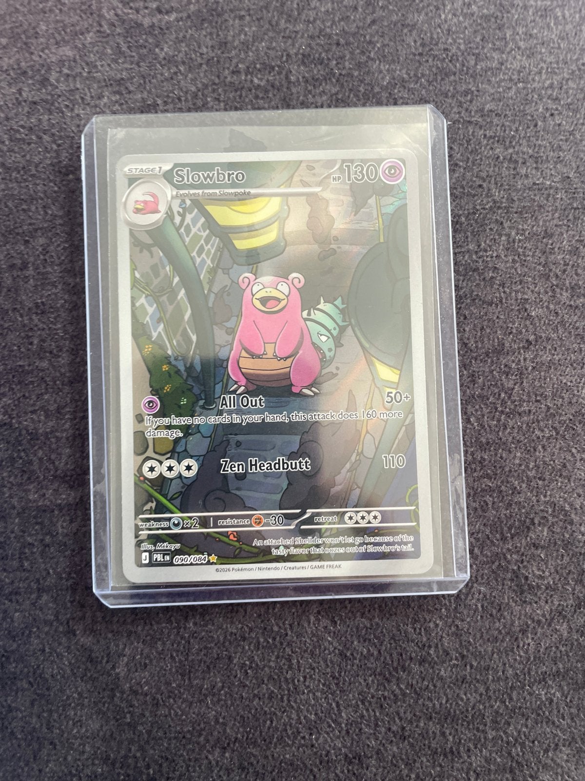Slowbro Pokémon Kaart - Nieuwstaat, Ophalen of Verzenden, Zo goed als nieuw, Losse kaart