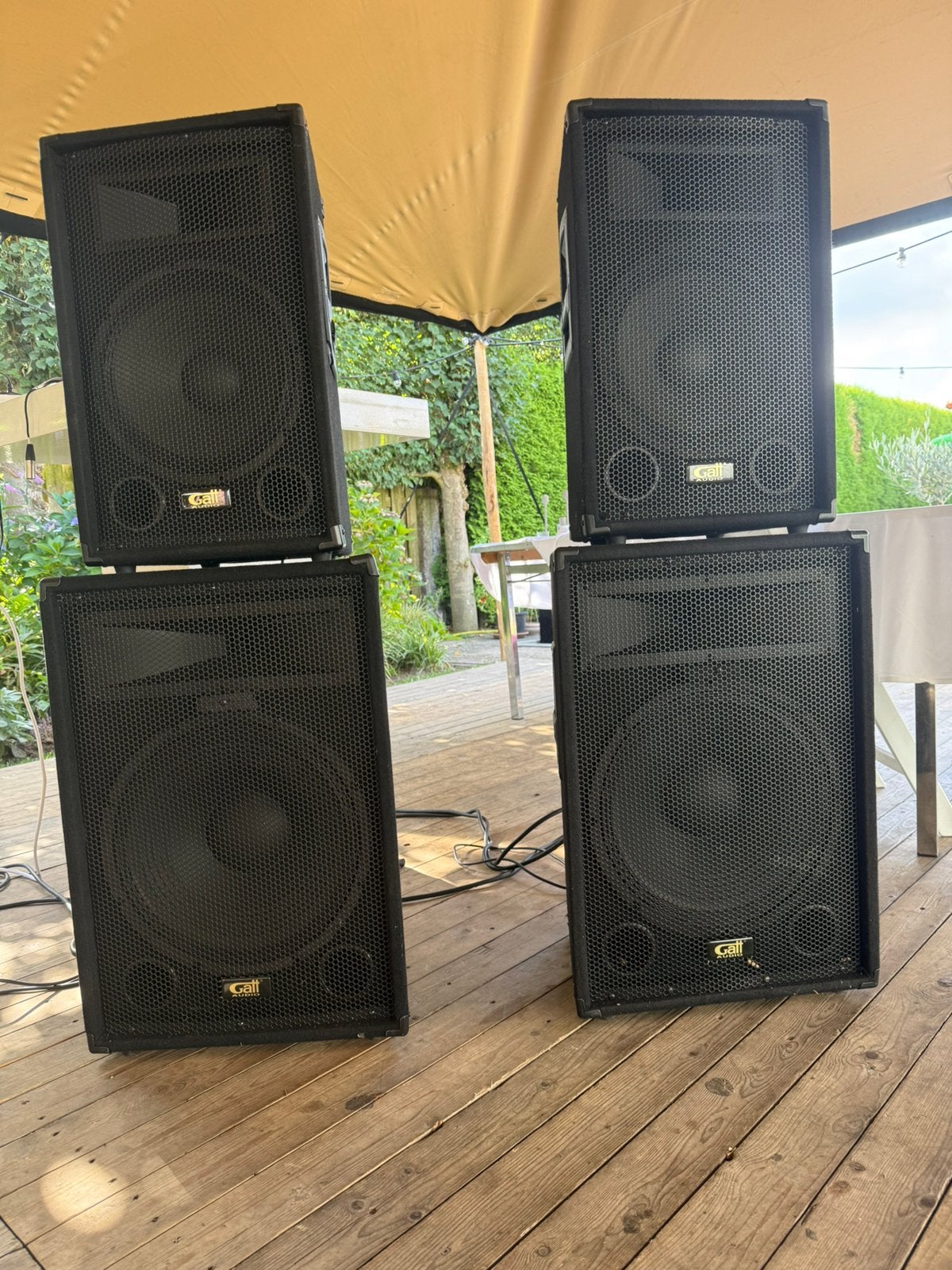 Gatt speakerboxen passief  top + bass, Ophalen, Gebruikt, Minder dan 500 watt