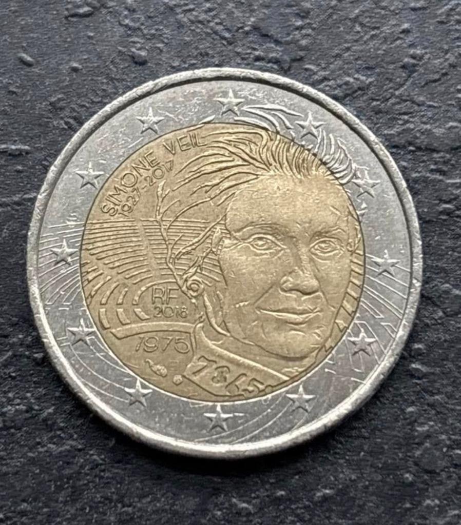 2 Euro Simone Veil 2018 Frankrijk, Postzegels en Munten, Munten | Europa | Euromunten, Ophalen of Verzenden, Frankrijk, 2 euro