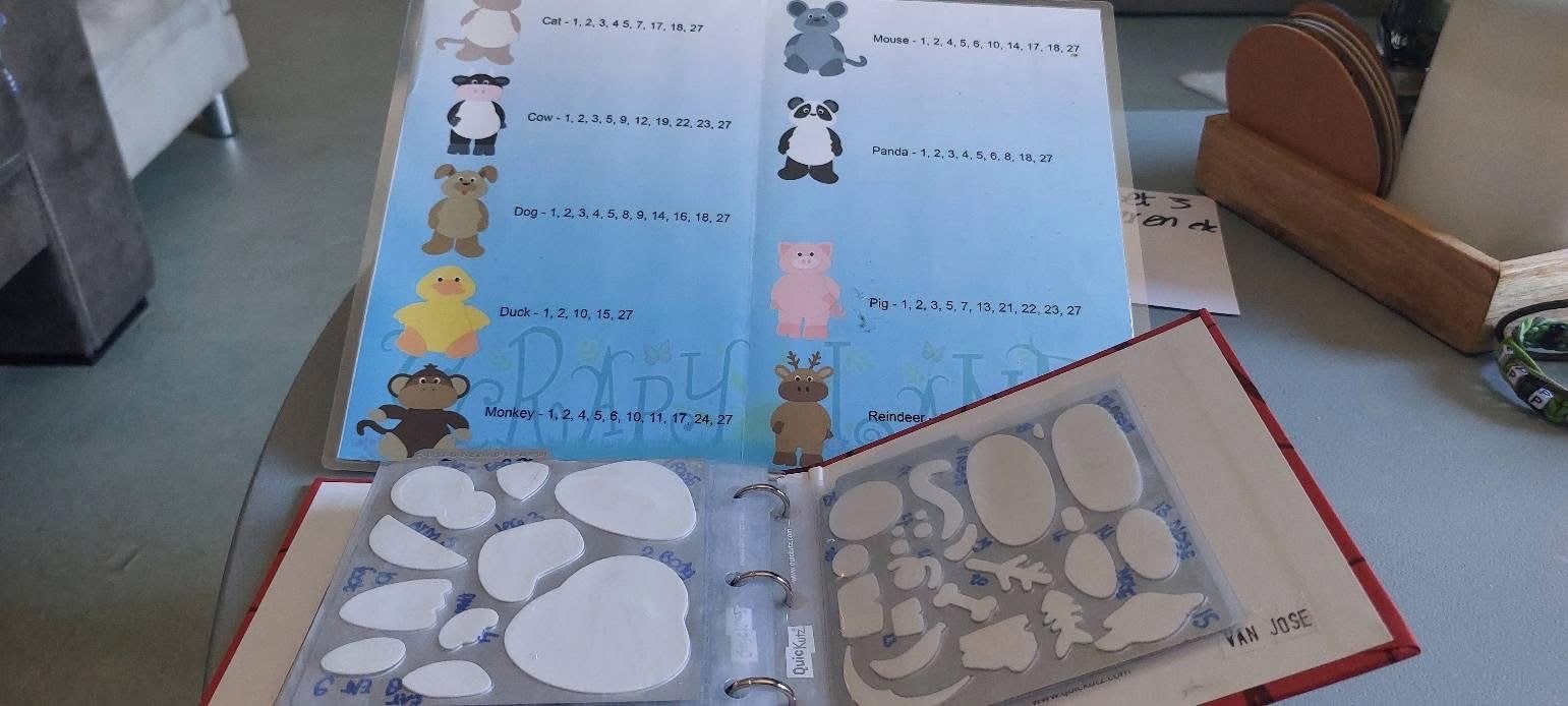 Quickutz die cuts in mapje - Diverse dieren, Geschikt voor snijden, Gebruikt, Zilver, Dieren