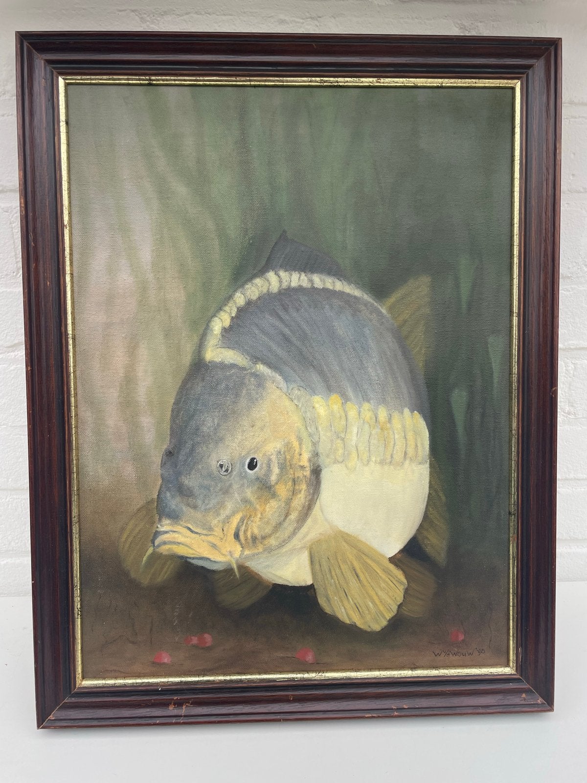 Prachtige karpersnuit schilderij - Uniek exemplaar, Ophalen of Verzenden