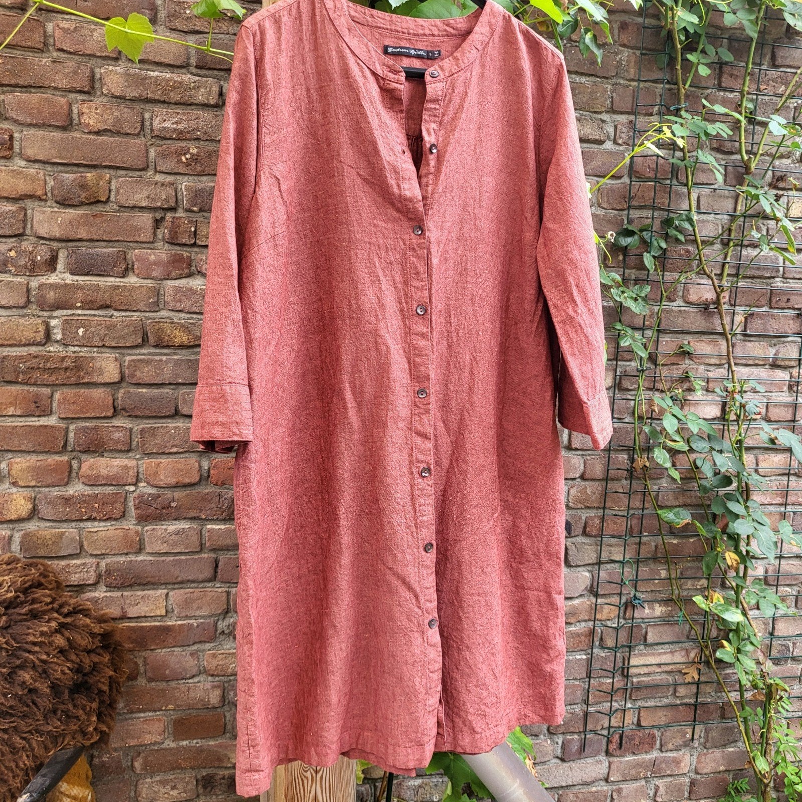 Gudrun Sjöden bloesjurk mt L brique, Kleding | Dames, Jurken, Overige kleuren, Verzenden, Maat 42/44 (L), Zo goed als nieuw