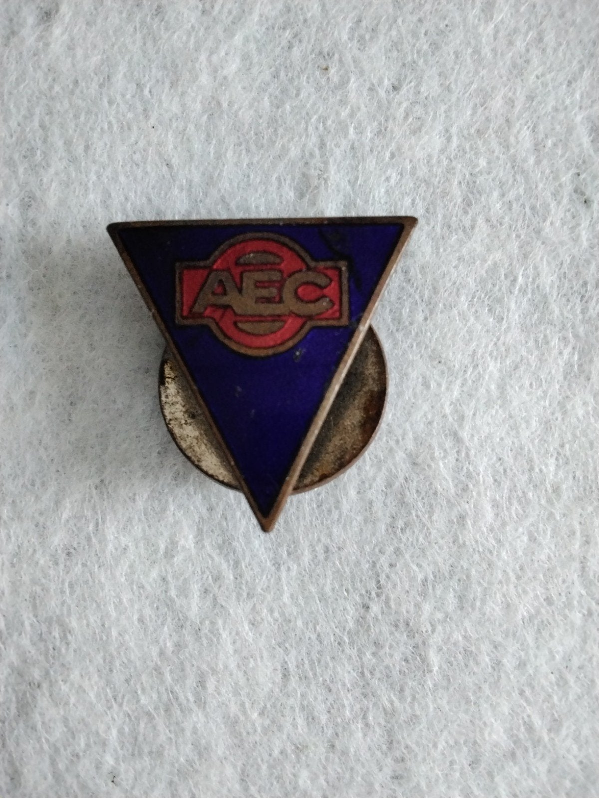 Emaille AEC knoop, Ophalen of Verzenden, Transport