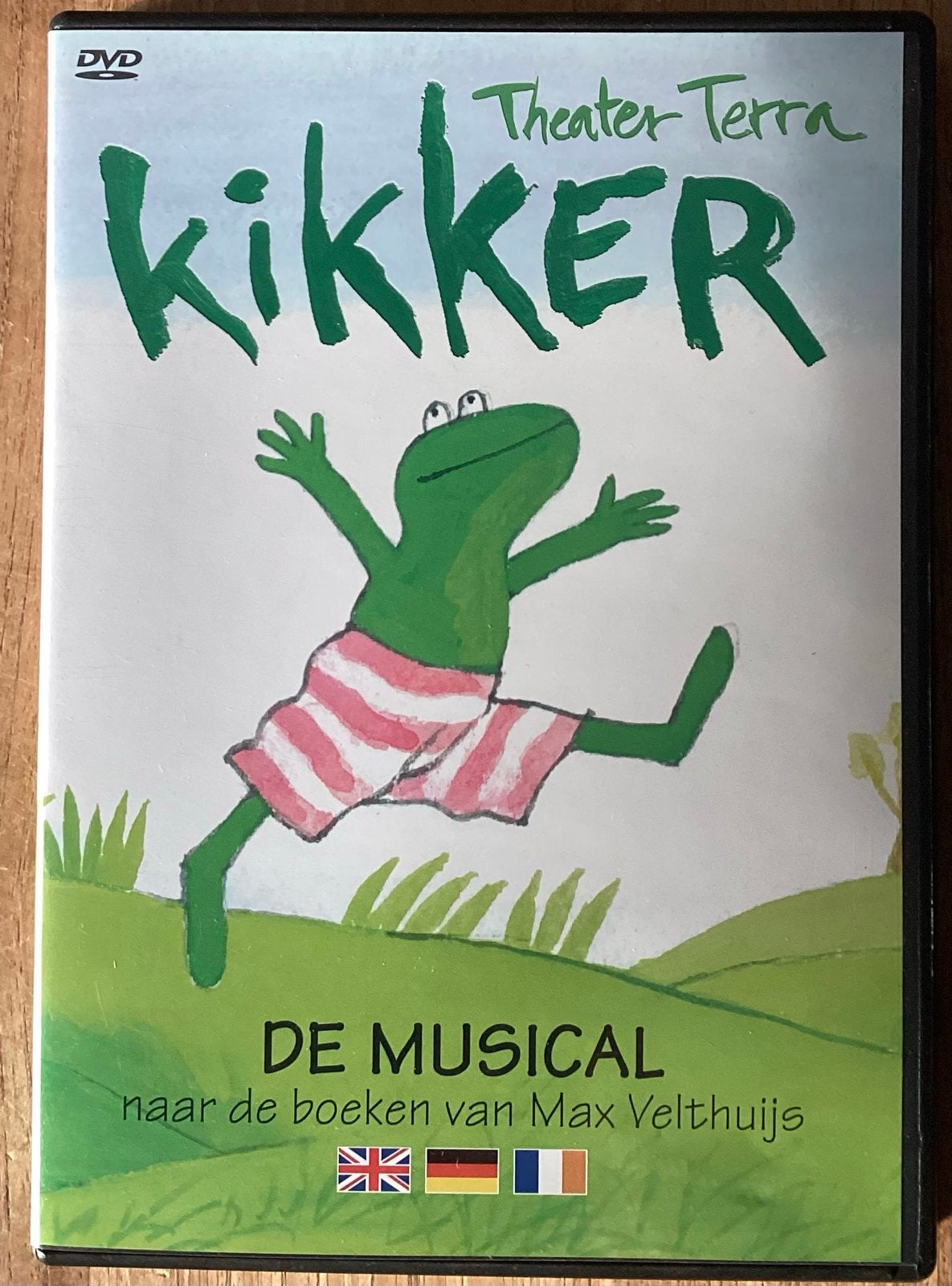 Kikker De Musical DVD - Theater Terra (Max Velthuijs), Cd's en Dvd's, Show, Gebruikt, Alle leeftijden, Familie