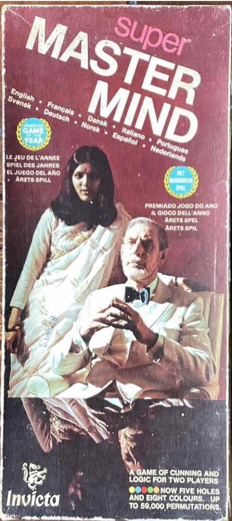 Compleet vintage mastermind spel met 8 kleuren, Ophalen of Verzenden